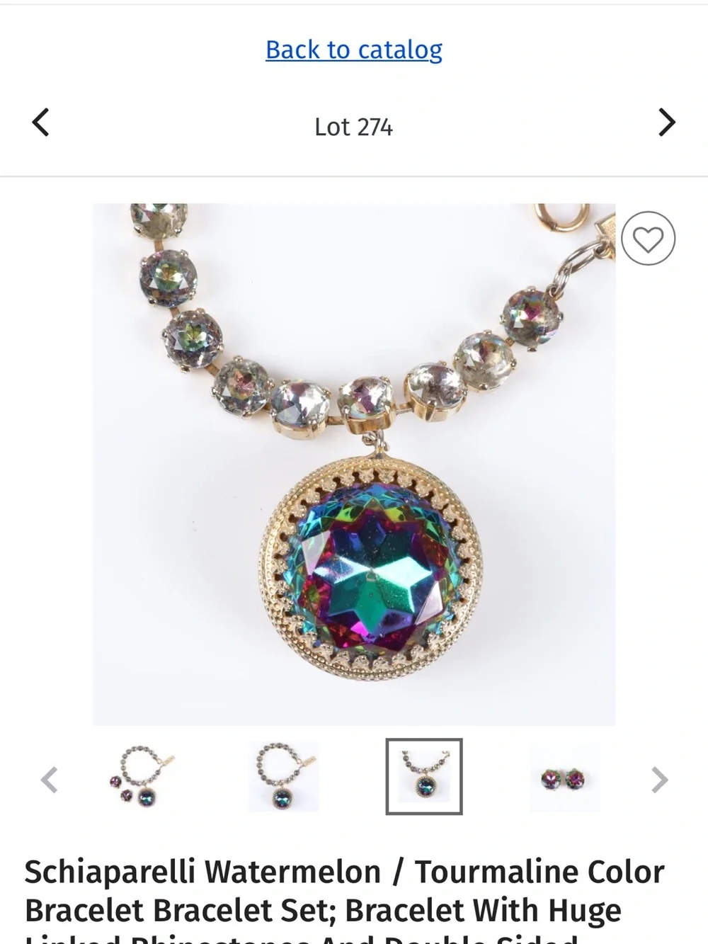 SCHIAPARELLI watermelon crystal bracelet